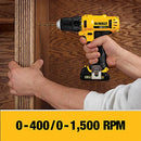 DEWALT 12V MAX Cordless Drill / Driver Kit, 3/8-Inch (DCD710S2)