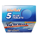 Ty-D-Bol Toilet Cleaner, Cleans and Deodorizes Toilet and Bathroom, Blue, Easy to Use, 5 Tablets, Pack of 5