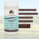 Coat Defense Daily Preventative Powder for Horses - Safe & Effective Equine Sweet Itch, Skin Funk, Scratches, & Rain Rot Treatment - Dry Shampoo for Horses, 24 oz Formula with All Natural Ingredients