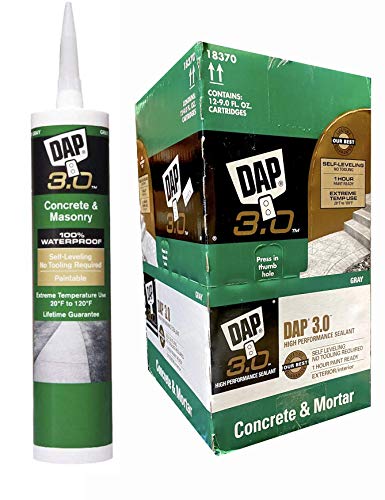 Dap 18370 3.0 Advanced Self-Leveling Concrete Sealant - Gray 9-oz Cartridge (12 Pack)