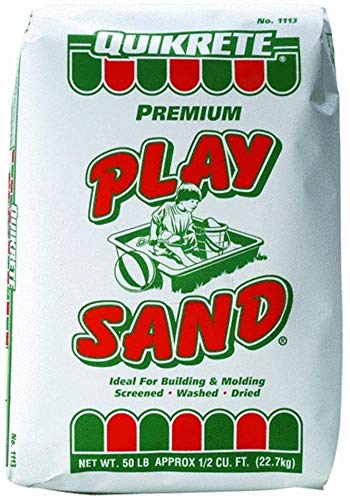 PlaySand Quikrete Sandbox Play Sand - Outdoor Kids Filtered for Sand Box - Screened, Washed and Dried Tan Color - 50 Pounds