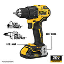 DEWALT ATOMIC 20V MAX Cordless Drill Combo Kit , Compact (DCK278C2)