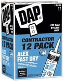 Alex Fast Dry Acrylic Latex Plus Silicone Caulk, 10.1 oz, 6 Pack
