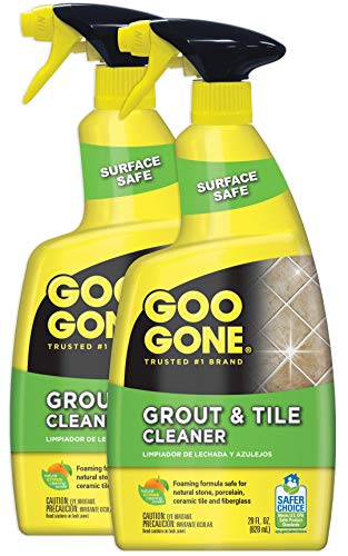 Goo Gone Grout and Tile Cleaner - 28 Ounce - Removes Tough Stains Dirt Caused by Mold Mildew Soap Scum and Hard Water