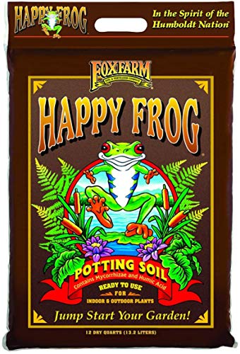 FoxFarm FX14053 + FX14054 Ocean Forest Organic Plant Potting Soil with Happy Frog Nutrient Rapid Growth Potting Soils