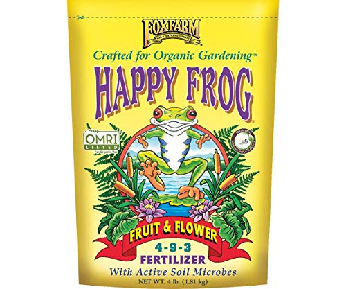 FoxFarm FX14650 Happy Frog Organic Fruit and Flower Fertilizer with Phosphorus and Nitrogen for Vibrant Blooms and Improved