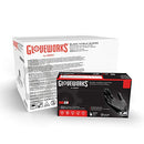 GLOVEWORKS GPNB46100 Industrial Black Nitrile Gloves, 5 Mil, Size Large, Latex Free, Powder Free, Textured, Disposable, Food Safe, Case of 1000