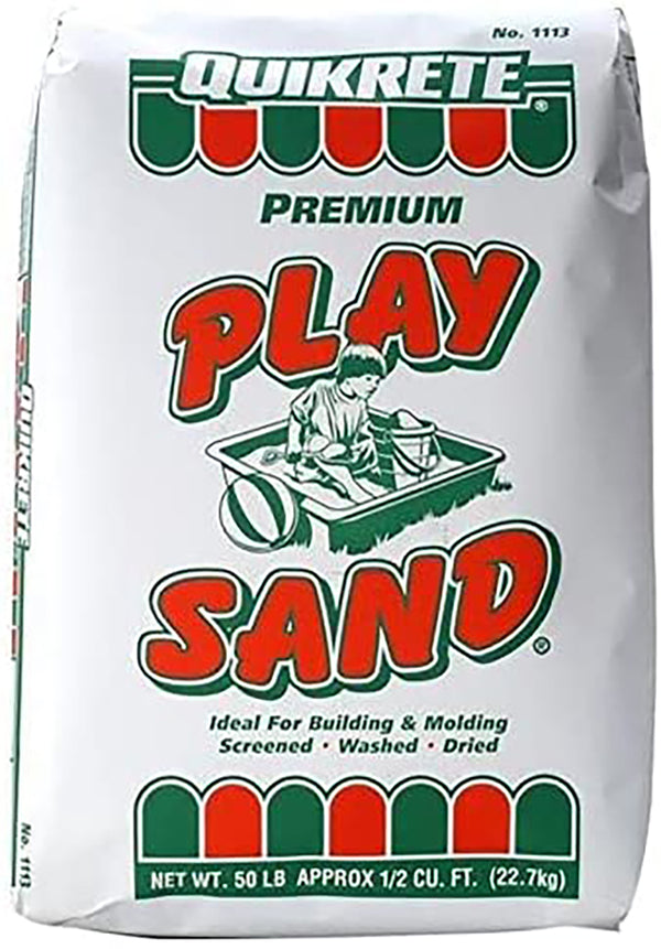 50 LB Premium Grade Quikrete Play Sand for Sandbox, Craft Sand, and General Kids Play Sand Usage. Included with a Sheet of Summer Stickers by Home and Country USA