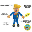 FUZZU Donald Trump Political Parody Novelty Durable Dog Chew Toy with Squeaker, Small 12"