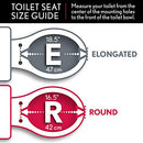 MAYFAIR 9401NI 568 Solid Bamboo Toilet Seat with Brushed Nickel Hinges, ROUND