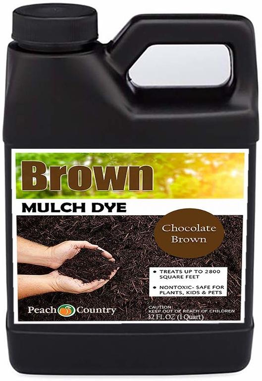 Peach Country Premium Chocolate Brown Mulch Color Concentrate - 2,800 Sq. Ft.(1QT)