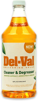 Del-Val Super Concentrated Orange Cleaner and Degreaser - An All In One Biodegradable and Non Corrosive Citric Extract Solvent, Degreaser and Deodorizer for Tough Jobs and Everyday Needs