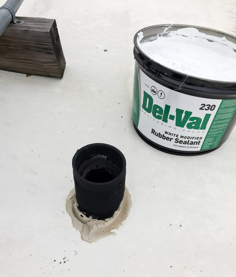 Del-Val 230 Rubber Sealant (1 Gal.) - A Multi-Purpose Product Designed as a Metal Roof Sealant, Camper Roof Sealant, Waterproof Wood Sealer and Much More.