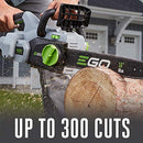 EGO Power+ CS1604 16-Inch 56-Volt Lithium-ion Cordless Chainsaw - 5.0Ah Battery and Charger Included , Black