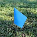Peach Country PCIS 2.5-Inch by 3.5-Inch Marking Flags with 15-Inch Wire Staffs.Bright Color for High Visibility,Wind Tear Resistant for high Performance (100, Blue)
