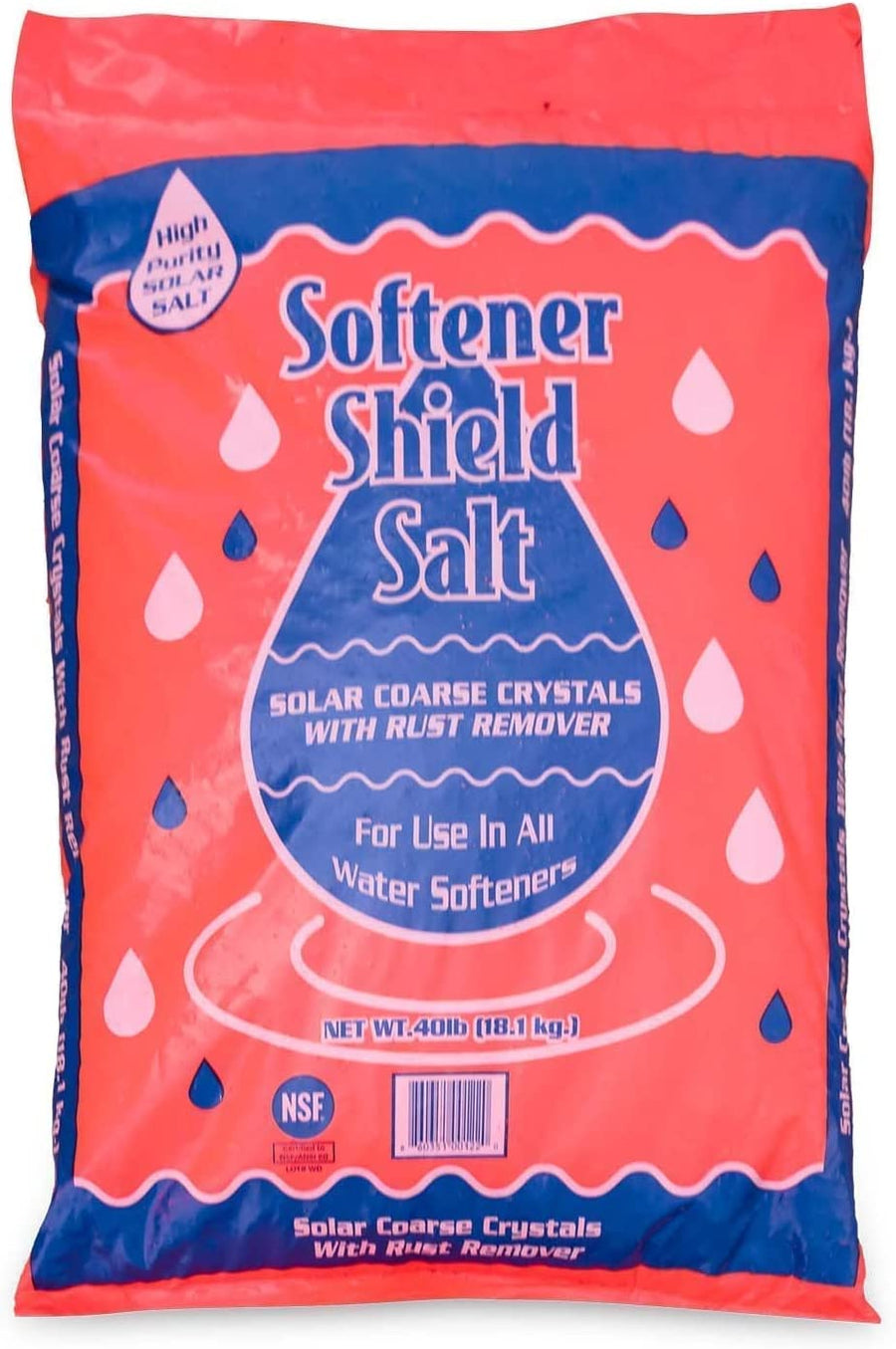 All Natural Solar Salt Water Softeners (Water Softeners with Rust Remover)- 40 lb bag
