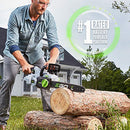 EGO Power+ CS1604 16-Inch 56-Volt Lithium-ion Cordless Chainsaw - 5.0Ah Battery and Charger Included , Black