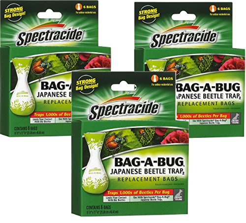 Spectracide Bag-A-Bug Japanese Beetle Trap2-18 Bags Total (3 Packages with 6 Bags Each)