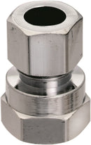 Plumb Pak PP71PCLF Straight Pipe to Tube Adapter, 3/8 X 3/8 in, Fip X Compression, Chrome Plated