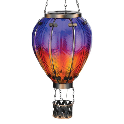 Hot Air Balloon Solar Lantern Large Purple