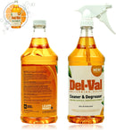 Del-Val Super Concentrated Orange Cleaner and Degreaser - An All In One Biodegradable and Non Corrosive Citric Extract Solvent, Degreaser and Deodorizer for Tough Jobs and Everyday Needs