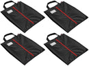 Tuff Guy Travel Shoe Bags 16"x12", Made of Strong Water Proof Ballistic Nylon (Black) (4-Pack) Nylon Shoe Tote Bags with Heavy Duty Zipper. Men and Women.