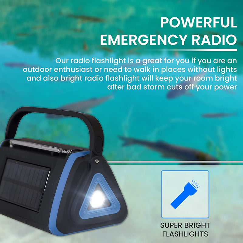 Crisis Ware Large Emergency Radio and Emergency Phone Charger by Home and Country USA. Essential Piece of Any Bug Out Bag, Emergency Kit, or Backpacking Gear.