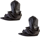 Tuff Guy Travel and Storage Boot Bags, Cowboy Boot Bag, Made of Strong Water Proof Ballistic Nylon w/Locking Drawstring (Black) -Set of 2 Travel Boot Bags, 18" X 24"
