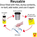 Victor M380 [Set of 2] Reusable Outdoor Fly Traps - Our Fly Trap Combination Pack is Bundled with a Fly Swatter and an Extra Refill Bait Pack of Three
