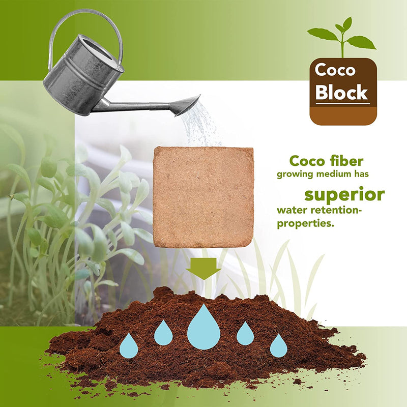 Home and Country USA Coconut Fiber Compressed Coco Coir Brick. Great to use  as a Compost Starter for Your Home Garden. Coco Coir Provides Organic  Alternative to peat Moss for Plants. 10Lbs