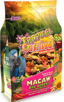 Tropical Carnival F.M. Brown's, Gourmet Macaw Food Big Bites for Big Beaks - Seeds, Veggies, Fruits, and Nuts with Probiotics