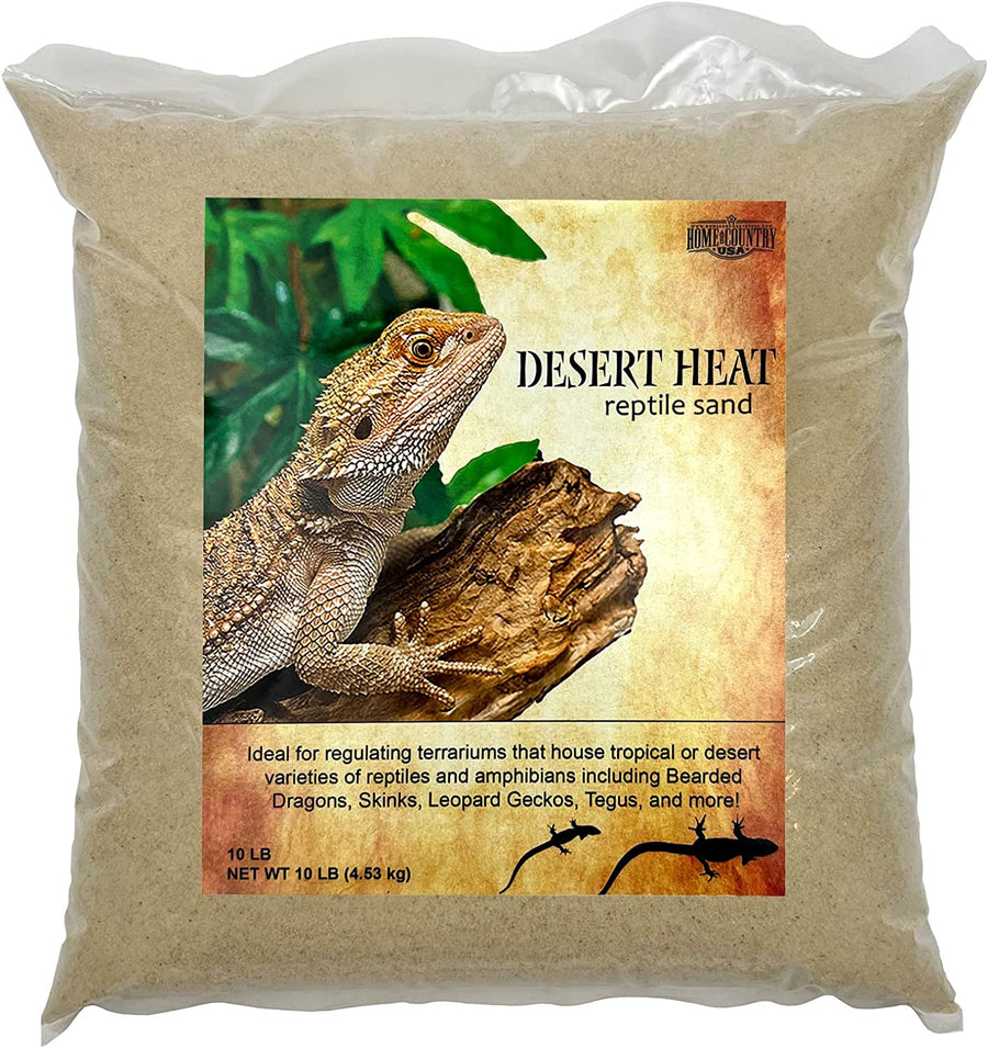 Desert Heat Reptile Sand (10 Pounds) - Perfect for Both a Hamster Sand and Reptile Sand Usage. Designed for Multiple Species