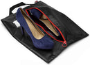Tuff Guy Travel Shoe Bags 16"x12", Made of Strong Water Proof Ballistic Nylon (Black) (4-Pack) Nylon Shoe Tote Bags with Heavy Duty Zipper. Men and Women.