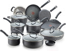 T-fal Ultimate Hard Anodized Non-stick 17 Piece Cookware Set, Black