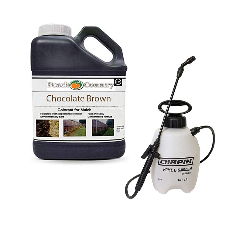 Peach Country Premium Chocolate Brown Mulch Dye, Color Concentrate - 2,800  Sq. Ft.(1QT)