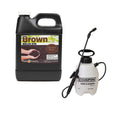Peach Country Premium Midnight Black, Chocolate Brown or Candy Apple Red Mulch Dye Color Concentrate and 1 Gallon Pump Sprayer