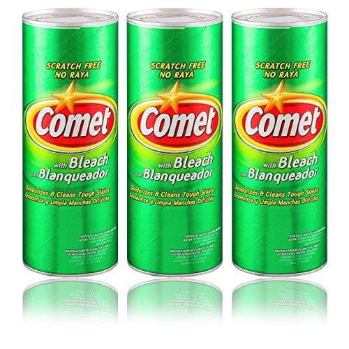 Comet Cleaner with Bleach Powder 21-Ounces | Scratch-Free | (3-Pack)