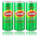 Comet Cleaner with Bleach Powder 21-Ounces | Scratch-Free | (3-Pack)