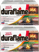 Duraflame 2.5-lb 1.5-Hour Burn Indoor/Outdoor Firelog (12-Count) - Perfect Fire-Log Substitute for Your Fireplace, Great for a Campfire, Chimney-Safe, Easy to Use, Fast Lighting with Starter (2 Items)