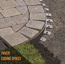 Peach Country Heavy Duty, 12 Inch Round Metal Landscape, Paver Edging Nail