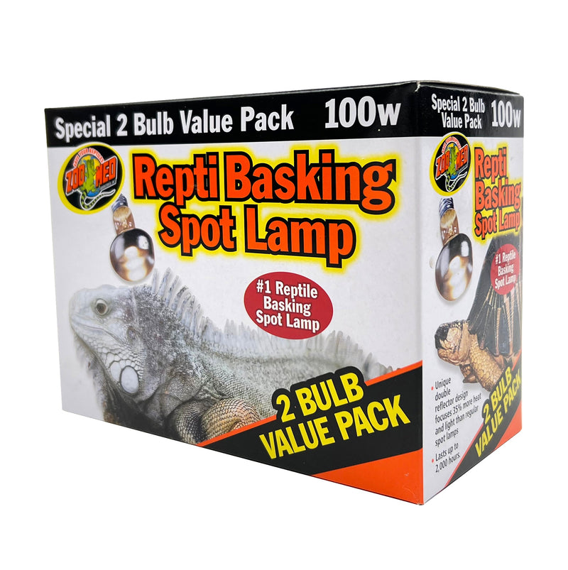Zoomed 100W Basking Bulb Reptile Heat Lamp (2 Pack) with 10 Pound Bag of Desert Heat Reptile Sand - The Perfect Starter Pack for All Types of Reptiles.
