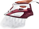 Rowenta DW5081RB 1725-Watt Micro Steam Iron Stainless Steel Soleplate with Auto-Off, 400-Hole, Red- Certified Rowenta Refurbished