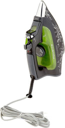 Rowenta DW6080 Eco-Intelligence 1700-Watt Energy Saving Steam Iron Stainless Steel Soleplate with Auto-Off, 400-Hole, Black