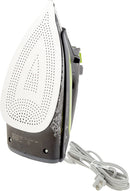 Rowenta DW6080 Eco-Intelligence 1700-Watt Energy Saving Steam Iron Stainless Steel Soleplate with Auto-Off, 400-Hole, Black