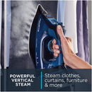 Rowenta DW7180 Everlast 1750-Watt Anti-Calc Steam Iron Stainless Steel Soleplate with Auto-Off, 400-Hole, Blue