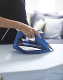 Rowenta Focus Xcel 400-holes HD Soleplate, Blue DW5260RB 1715-Watt, 12 inches, Auto Shut Off- Refurbished