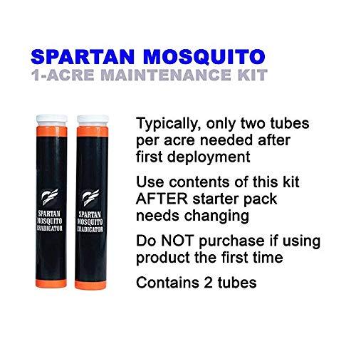 SPARTAN MOSQUITO ERADICATOR - Whole Yard Outdoor Mosquito Protection Solution - Mosquito Free Backyard Garden Patio (2 Pack or 4 Tubes)
