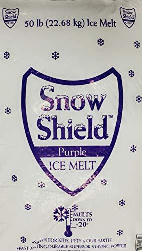 Snow Shield Ice Melt, Purple (50 Pound Bag) Effective to: -0°F, Safe for Kids, Pets and Our Earth