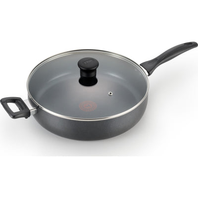T-Fal Basic Easy Care 5 Quart Non-Stick Black Jumbo Cooker Saucepan
