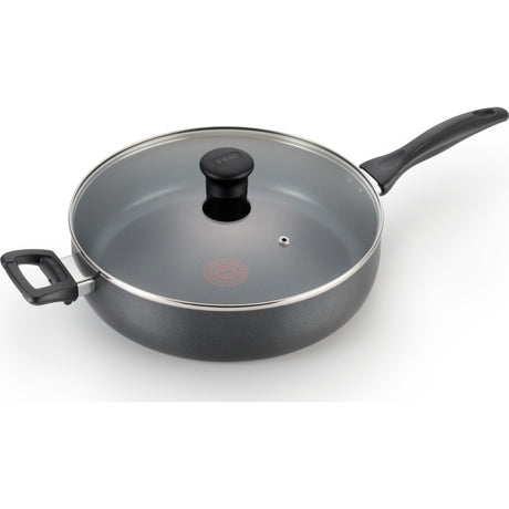 T-Fal Basic Easy Care 5 Quart Non-Stick Black Jumbo Cooker Saucepan